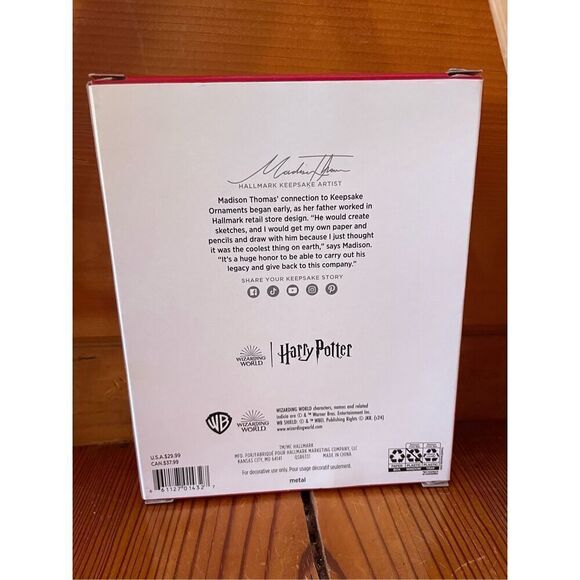 2024 Hallmark HOGWARTS HOUSE CREST SET of 4 Ornaments *NIB* FREE SHIP IN US! - Picture 2 of 2